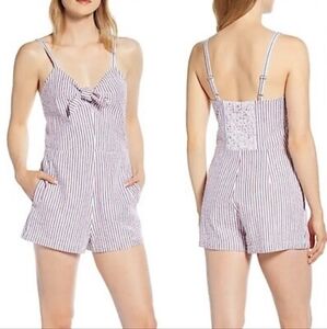 Vineyard Vines Seersucker Firework Tie Front Romper 12